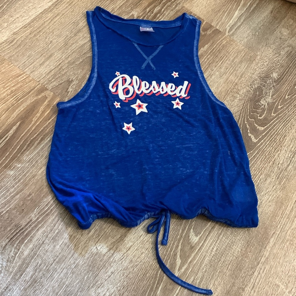 Small Red white and blue tank top.
